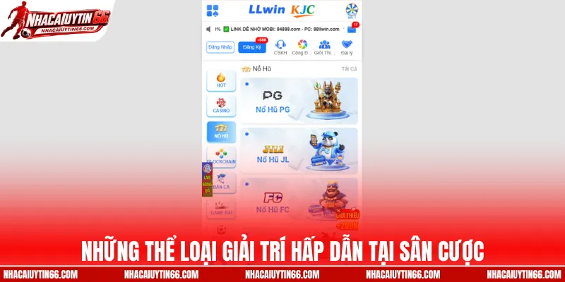 Những thể loại giải trí hấp dẫn tại sân cược